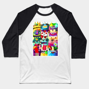 Doodle 3D Vendeta Baseball T-Shirt